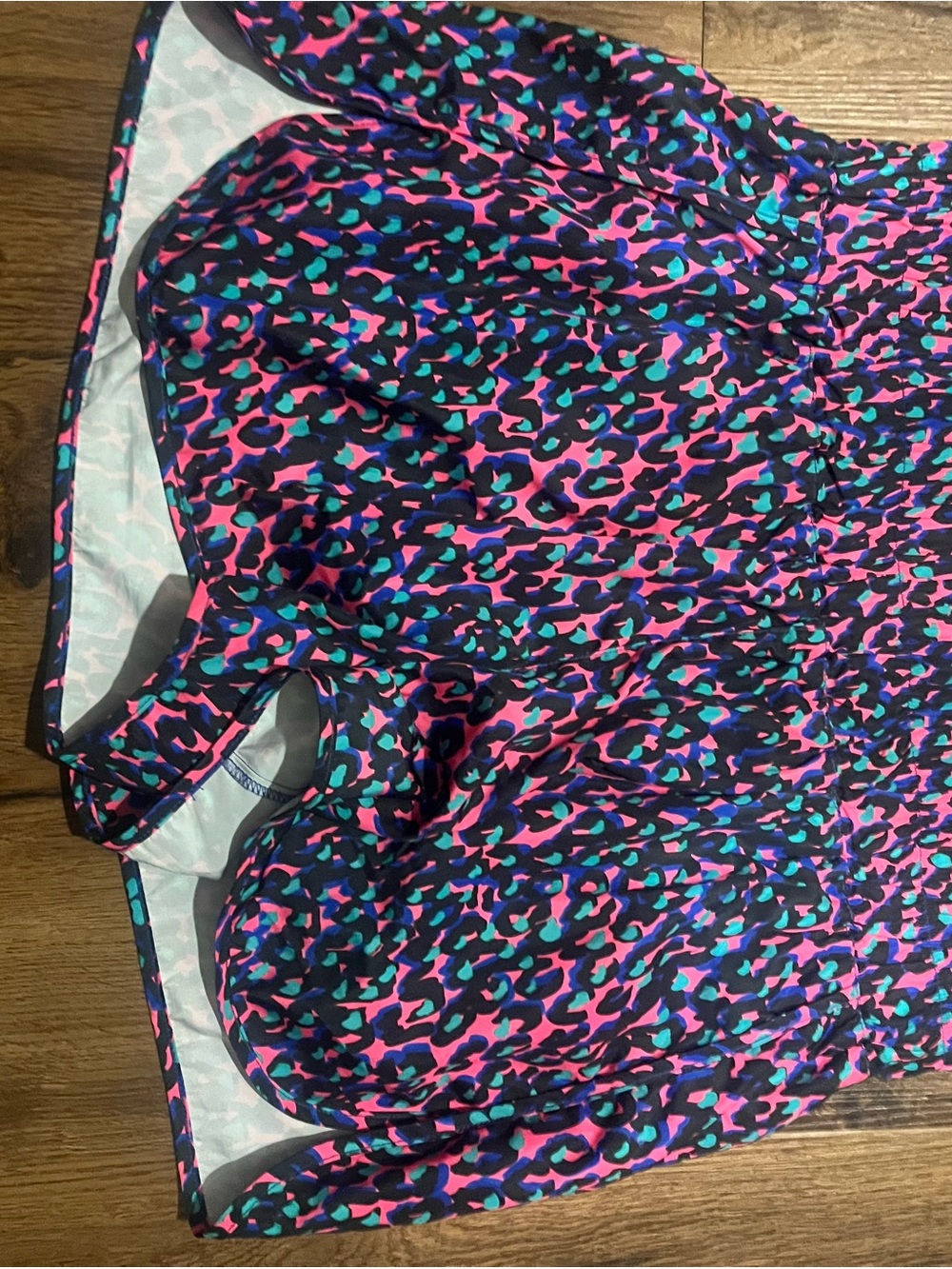 Women’s Athletic Shorts in Pink & Teal Abstract Print